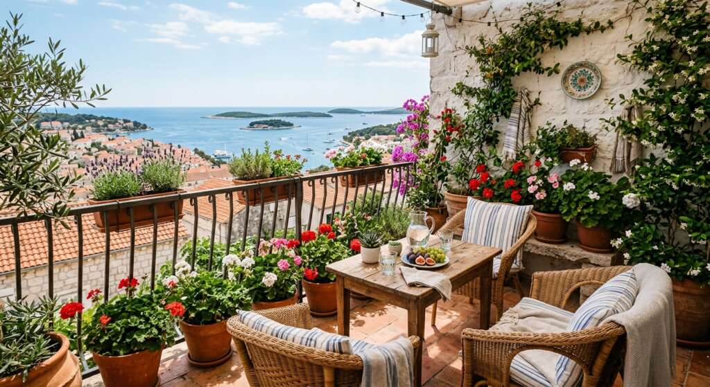Balkon – aranżacje w stylu śródziemnomorskim